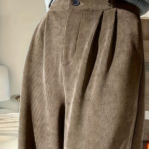 Women's Wide-Leg Pants - Korean Street Style - Fashion Corduroy Loose Button-Up Trousers for Autumnu002FWinter - ASD